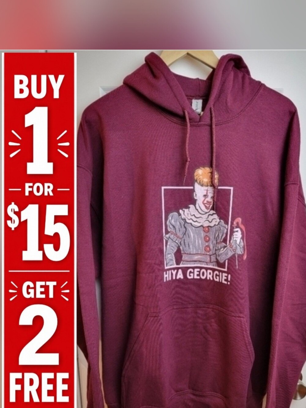 Maroon Hiya Georgie Hoodie XL‎